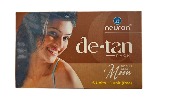 Neuron De-Tan 6 Units | Advanced Professional De-Tan Solution | Removes Sun Tan, Brightens Skin, Evens Tone, Restores Glow | Suitable for Men & Women | No Sun Only Moon