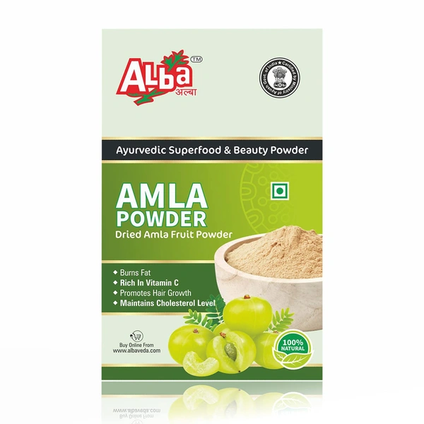 Alba Amla Powder 200g , 100% Natural Ayurvedic Superfood for Hair & Skin | Promotes Hair Growth, Strengthens Roots & Enhances Glow | Chemical-Free, Herbal Formula for All-Round Care