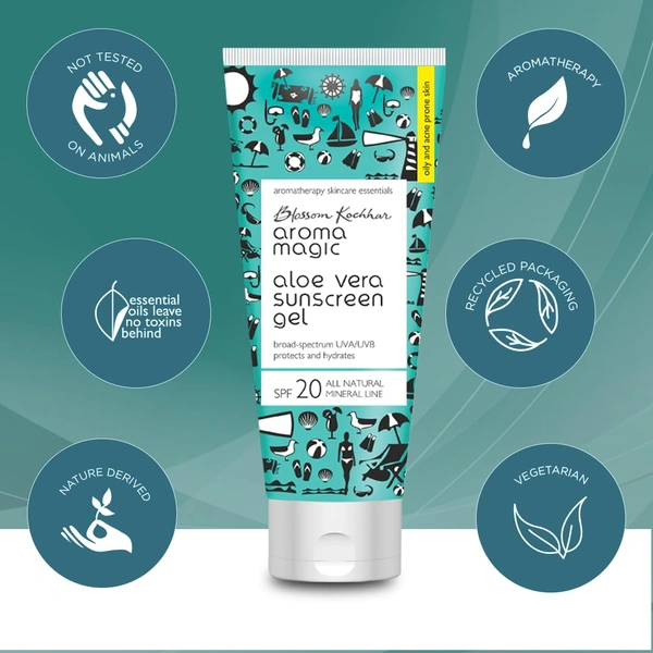 Aroma Magic Aloe Vera Sun Screen Gel, 100ml