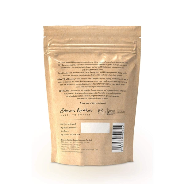 Aroma Magic Henna, Natural Hair Color & Nourishing | Chemical-Free Hair Color | 100% Pure Henna Hair Color | 200g