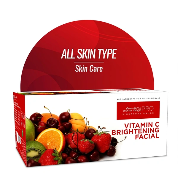 Aroma Magic Vitamin C Skin Brightening Facial Kit 650g | Reduces Dark Spots & Promotes Radiant Skin | Exfoliates, Hydrates & Evens Skin Tone | Brightens & Nourishes Skin for a Natural Glow | Suitable for All Skin Types