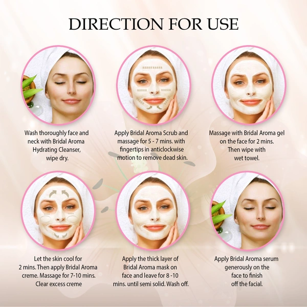Asta Berry Astaberry Bridal Aroma Facial Kit 36g 6-Step Pack of 12 Facial | Perfect Pre-Wedding Skin Care | Enriched with Natural Ingredients for Glowing, Radiant, and Nourished Skin | Suitable for All Skin Types