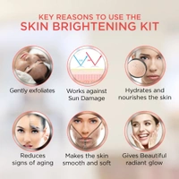 Asta Berry Astaberry Skin Whitening Facial Kit 36g | 6-Step Pack of 12 Facial, Even-Toned & Radiant Skin | Enriched with Skin-Lightening Actives | Perfect for Dull & Pigmented Skin Types