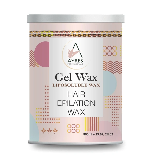 Ayress Ayres Liposoluble Classic Gel Wax Crystal Clear 800ml | Non-Sticky & Smooth Hair Removal | Easy to Use, Gentle on Skin | Long-Lasting Silky Finish