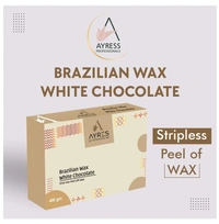 Ayres Professional Brazilian White Chocolate Wax 400gm | Strip-less Peel Off Wax for Face, Bikini & Underarms | Gentle on Sensitive Skin | Smooth & Painless Hair Removal