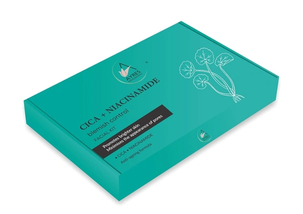 Ayress Ayres Professional Monodose Cica+Niacinamide Facial Kit with Blemish control | Anti-ageing formula | Promote Brighter skin| Minimises the appearance of pares