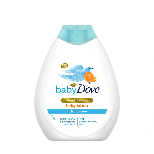 Dove Baby Dove Rich Moisture baby Lotion 400ml with 100% Skin-Natural Nutrients | Hydrating, Hypoallergenic, & Gentle for Newborn & Sensitive Skin | Paraben-Free