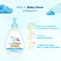 Dove Baby Dove Rich Moisture Hypoallergenic Body Wash 200ml with 100% Skin-Natural Nutrients | Tear-Free, pH Balanced, Paraben-Free | Gentle Care for Newborn & Sensitive Skin