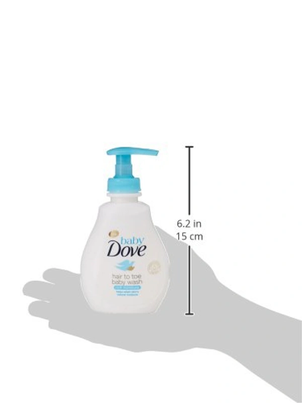 Dove Baby Dove Rich Moisture Hypoallergenic Body Wash 200ml with 100% Skin-Natural Nutrients | Tear-Free, pH Balanced, Paraben-Free | Gentle Care for Newborn & Sensitive Skin