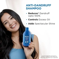 Bblunt Anti-Dandruff Shampoo, 300ml | Reduces Hair Fall by 93% | Fights Dandruff | Nourishes & Strengthens Hair | Sulfate-Free Formula for Healthy, Smooth Hair