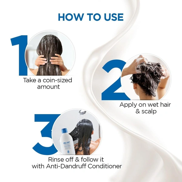 Bblunt Anti-Dandruff Shampoo, 300ml | Reduces Hair Fall by 93% | Fights Dandruff | Nourishes & Strengthens Hair | Sulfate-Free Formula for Healthy, Smooth Hair