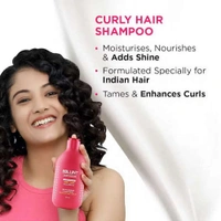Bblunt Curly Hair Shampoo, 300ml | Reduces Hair Fall by 93% |Enriched with Coconut Water & Jojoba Oil | Enhances Curls, Controls Frizz & Adds Shine | Paraben & SLS Free