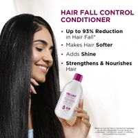 Bblunt Hair Fall Control Conditioner, 250gm | Reduce Hair Fall with Pea, Protein & Caffeine| Reduces Hair Fall by 93% | Sulfate & Paraben-Free