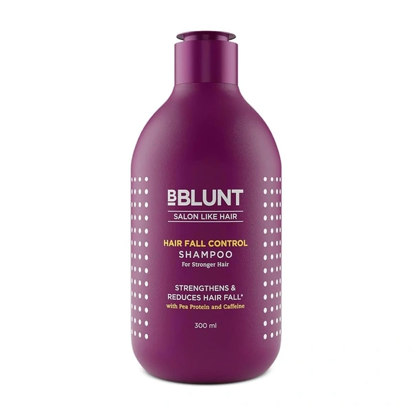 Bblunt Hair Fall Control Shampoo, 300ml | Reduces Hair Fall by 93% | Strengthens Roots & Boosts Hair Growth | Enriched with Pea Protein & Caffeine for Thicker, Healthier Hair