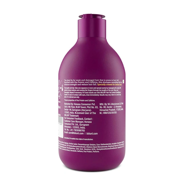 Bblunt Hair Fall Control Shampoo, 300ml | Reduces Hair Fall by 93% | Strengthens Roots & Boosts Hair Growth | Enriched with Pea Protein & Caffeine for Thicker, Healthier Hair