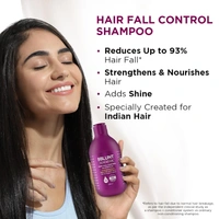 Bblunt Hair Fall Control Shampoo, 300ml | Reduces Hair Fall by 93% | Strengthens Roots & Boosts Hair Growth | Enriched with Pea Protein & Caffeine for Thicker, Healthier Hair