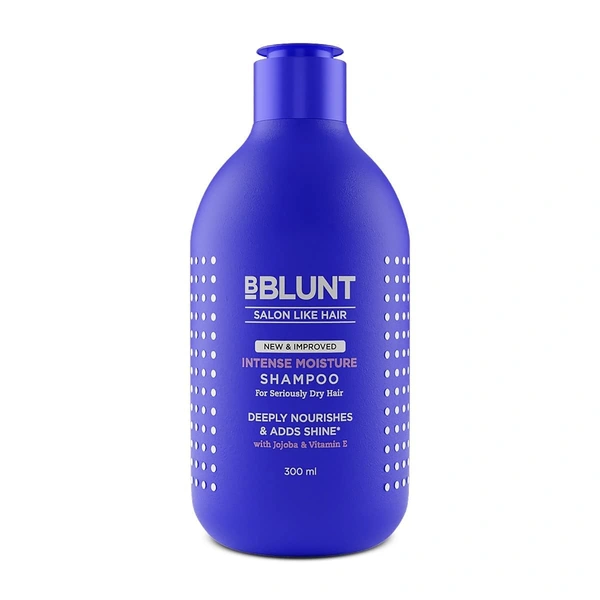 Bblunt Intense Moisture Shampoo, 300ml | Reduces Hair Fall by 93% | Deeply Nourishes | Moisturizes & Strengthens Hair | Restores Softness & Smoothness for Healthy Hair
