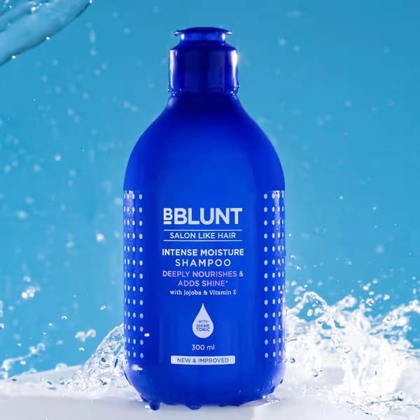 Bblunt Intense Moisture Shampoo, 300ml | Reduces Hair Fall by 93% | Deeply Nourishes | Moisturizes & Strengthens Hair | Restores Softness & Smoothness for Healthy Hair