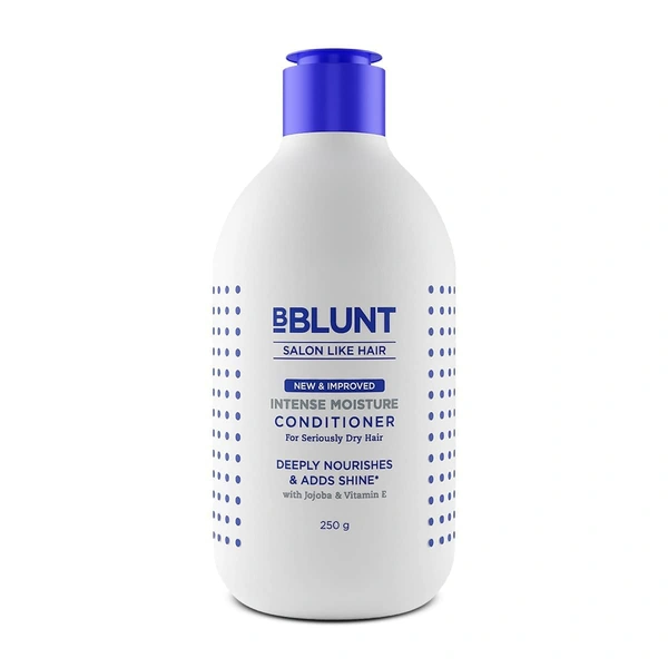 Bblunt Intese Moisture Conditioner, 250gm | Deeply Nourishes & Adds Shine with jojoba & Vitamine E | Reduces Hair Fall by 93% | Sulfate & Paraben-Free