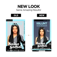 Bblunt Salon Secret High Shine Creme Hair Colour 100g| Naural Black | Ammonia-Free | Long-Lasting | Rich Color with Deep Nourishment & Glossy, Salon-Like Finish