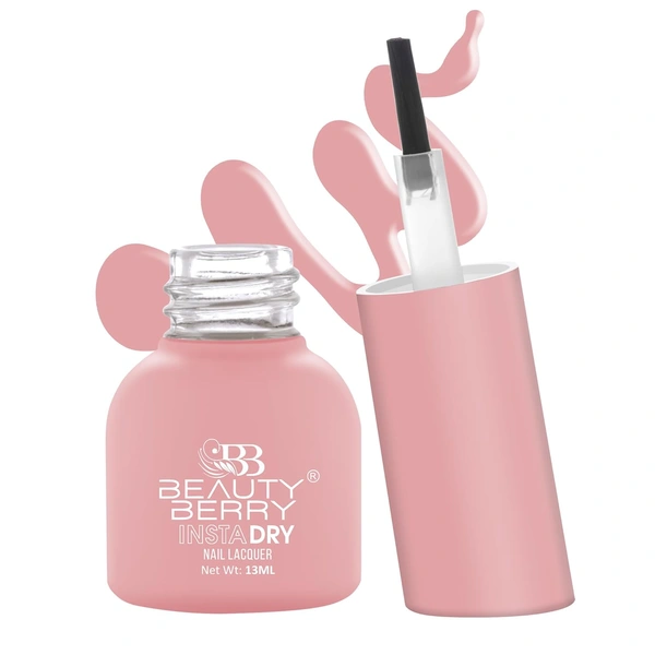 Beauty Berry Insta Dry Nail Lacquer Blossom 32 - 13ml | Quick-Dry & Long-Lasting | High Shine & Smooth Application | Soft Pink Shade for Elegant Nails?