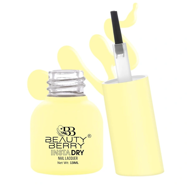 Beauty Berry Insta Dry Nail Lacquer Candy Corn 57 - 13ml | Quick-Dry & Long-Lasting | High Shine & Smooth Application | Vibrant Orange Shade for Bold, Long-Lasting Nails
