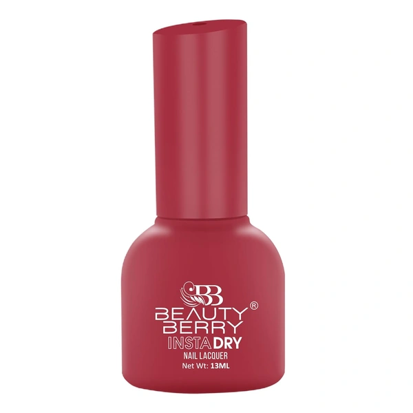 Beauty Berry Insta Dry Nail Lacquer Chick Flick 59 - 13ml | Quick-Dry & Long-Lasting | High Shine & Smooth Application | Warm Beige Shade for Elegant, Long-Lasting Nails
