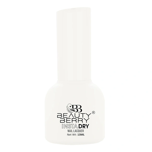 Beauty Berry Insta Dry Nail Lacquer Cinnamon Red 25 - 13ml | Quick-Dry & Long-Lasting | High Shine & Smooth Application | Elegant White Shade for Sophisticated Nails