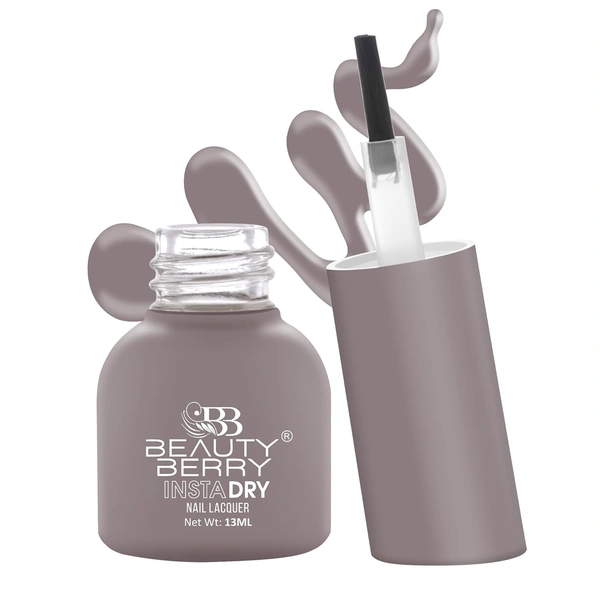 Beauty Berry Insta Dry Nail Lacquer Icy Lilac 01 - 13ml | Quick-Dry & Long-Lasting | High Shine & Smooth Application | Trendy Pastel Shade for Everyday Glam