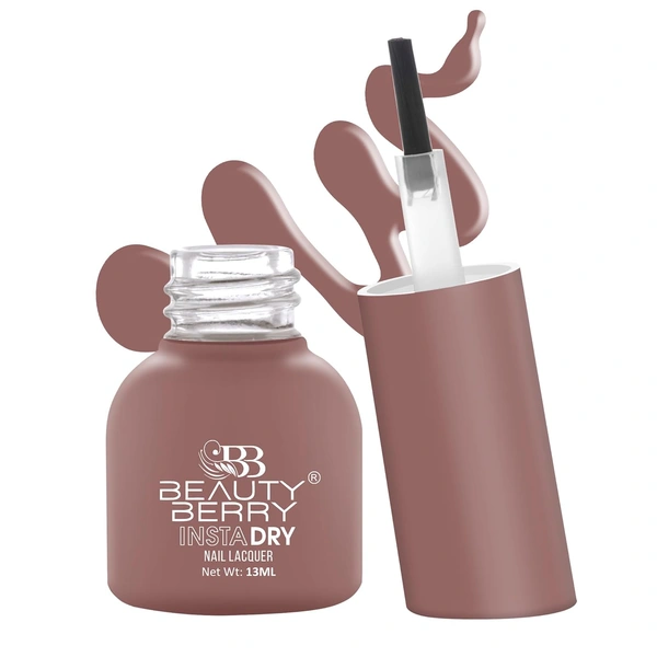 Beauty Berry Insta Dry Nail Lacquer Light Orchid 39 - 13ml | Quick-Dry & Long-Lasting | High Shine & Smooth Application | Soft Orchid Shade for Elegant Nails