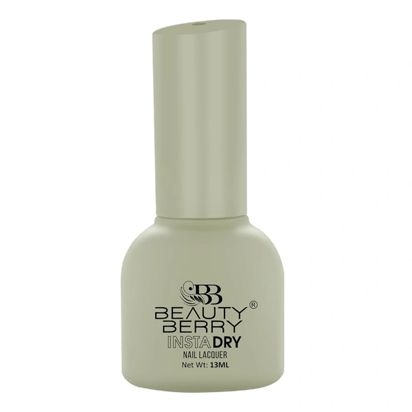 Beauty Berry Insta Dry Nail Lacquer Pale Slate 35 - 13ml | Quick-Dry & Long-Lasting | High Shine & Smooth Application | Subtle Slate Shade for Elegant Nails