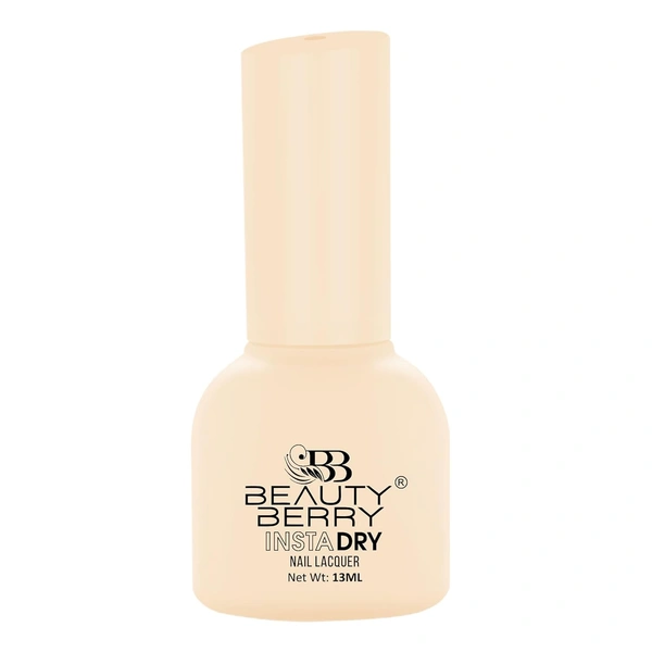 Beauty Berry Insta Dry Nail Lacquer Peach Petal 50 - 13ml | Quick-Dry & Long-Lasting | High Shine & Smooth Application | Soft Peach Shade for Elegant Nails