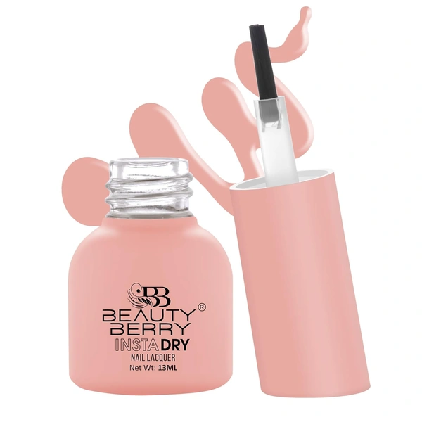 Beauty Berry Insta Dry Nail Lacquer Pink Please 68 - 13ml | Quick-Dry & Long-Lasting | High Shine & Smooth Application | Vibrant pink shade adds a lively touch