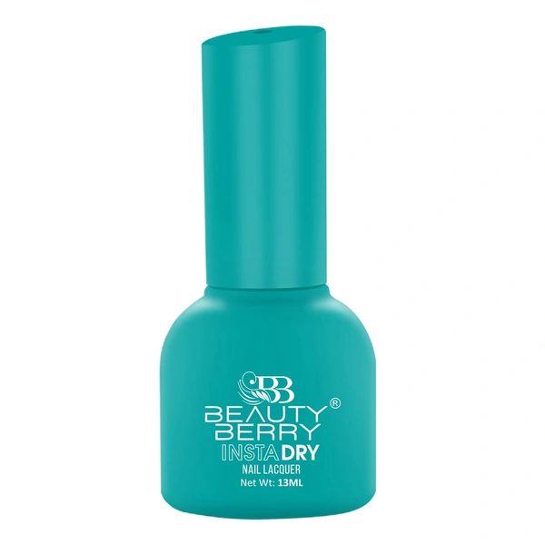Beauty Berry Insta Dry Nail Lacquer Pool Dip 04 - 13ml | Quick-Dry & Long-Lasting | High Shine & Smooth Application | Cool Blue Shade for Effortless Style?