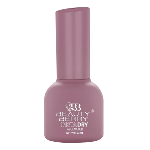 Beauty Berry Insta Dry Nail Lacquer Power Puff 02 - 13ml | Quick-Dry & Long-Lasting | High Shine & Smooth Application | Vibrant Shade for Everyday Glam
