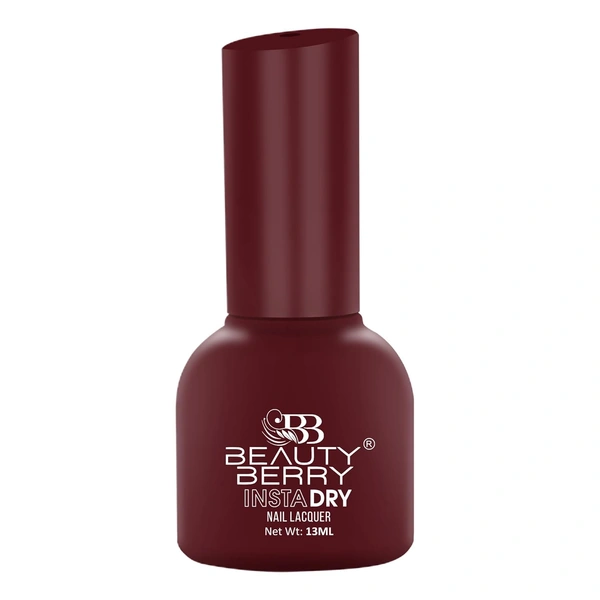 Beauty Berry Insta Dry Nail Lacquer Revenge 41 - 13ml | Quick-Dry & Long-Lasting | High Shine & Smooth Application | Bold Crimson Shade for Striking Nails