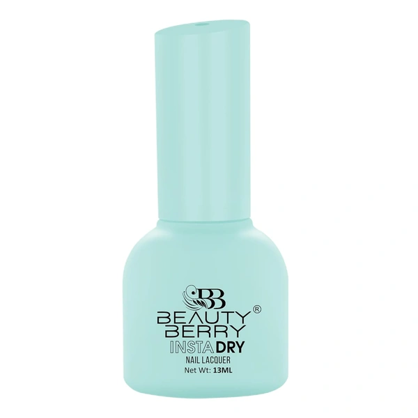 Beauty Berry Insta Dry Nail Lacquer Sea Salt 10 - 13ml | Quick-Dry & Long-Lasting | High Shine & Smooth Application | Soft Beige Shade for Elegant Nails