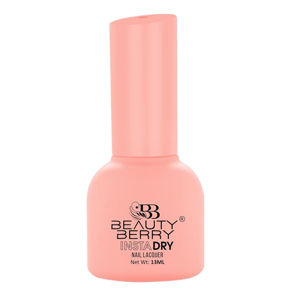 Beauty Berry Insta Dry Nail Lacquer Smoothy 42 - 13ml | Quick-Dry & Long-Lasting | High Shine & Smooth Application | Soft Pink Shade for Elegant Nails