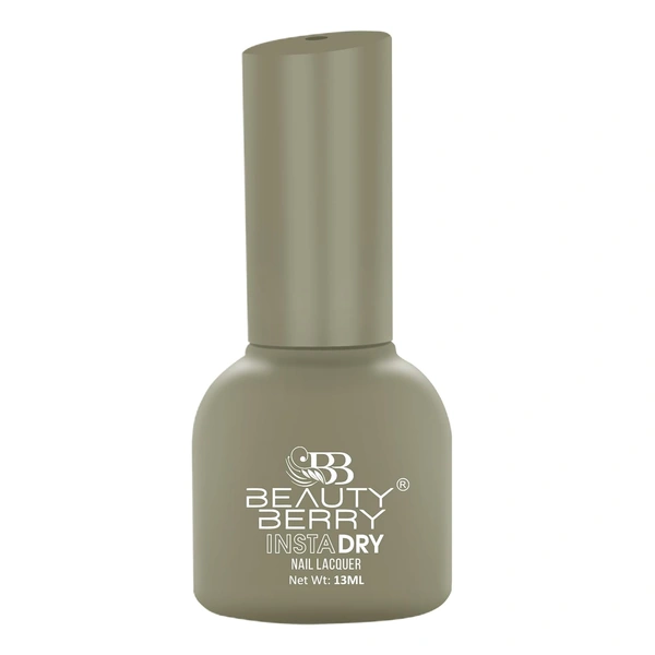 Beauty Berry Insta Dry Nail Lacquer Stepping Stone 20- 13ml | Quick-Dry & Long-Lasting | High Shine & Smooth Application | Elegant Grey Shade for Sophisticated Nails?