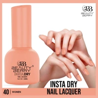 Beauty Berry Insta Dry Nail Lacquer Women 40 - 13ml | Quick-Dry & Long-Lasting | High Shine & Smooth Application | Elegant Mauve Shade for Sophisticated Nails?