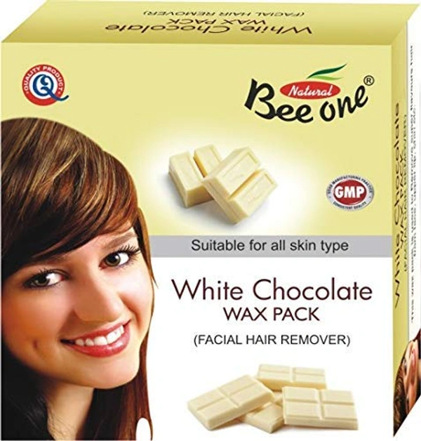 Bee One White Chocolate Katori Wax Pack 85gm | Gentle Hair Removal & Hydration | Smooth, Pain-Free Hair Removal | Soft, Silky Skin at Home | No Wax Strip Needed | Suitable for All Skin Types |