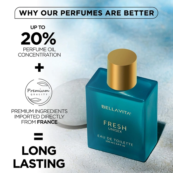 Bella Vita Fresh Unisex Luxury Perfume, 100 ml | Long Lasting Premium EDP Fragrance