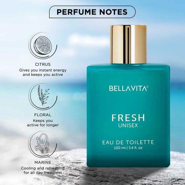 Bella Vita Fresh Unisex Luxury Perfume, 100 ml | Long Lasting Premium EDP Fragrance
