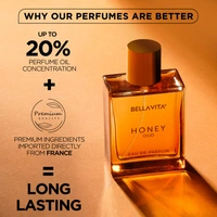Bella Vita Honey Oud Eau De Luxury Parfum, 100 ml | Long Lasting Premium EDP Fragrance