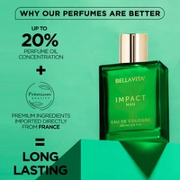 Bella Vita Impact EDC Perfume For Men, 100 ml | Long Lasting Premium EDP Fragrance