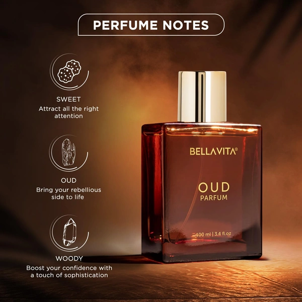 Bella Vita Oud Parfume Intense Unisex Perfume, 100 ml | Long Lasting Premium EDP Fragrance