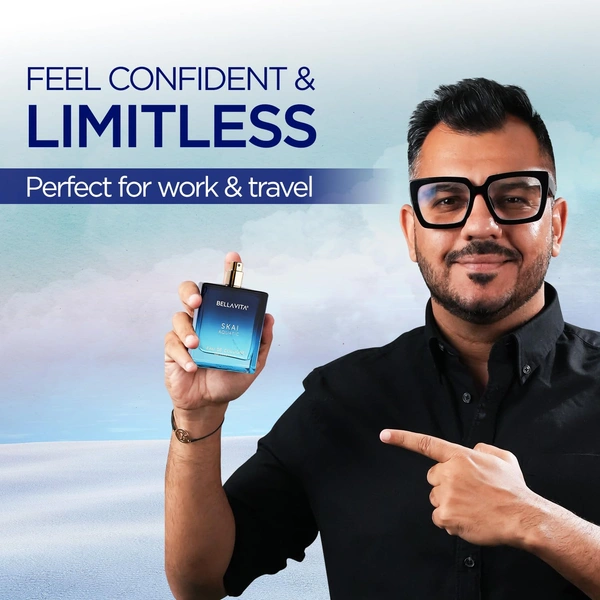 Bella Vita Skai Aquatic Eau De Cologne Unisex Luxury Perfume, 100 ml | Long Lasting Premium EDP Fragrance