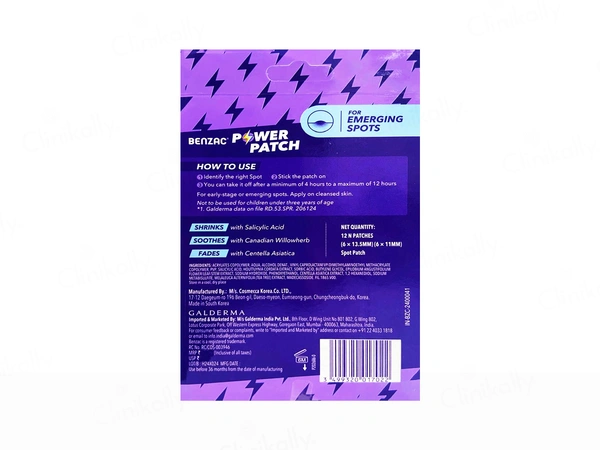 Galderma Benzac 3?In?1 Power Patch Fast Fix for Emerging Spots | Ultra-thin Invisible Pimple Patch | Shrinks, Soothes & Protects | Clinically Proven Visible Results in 6 Hours