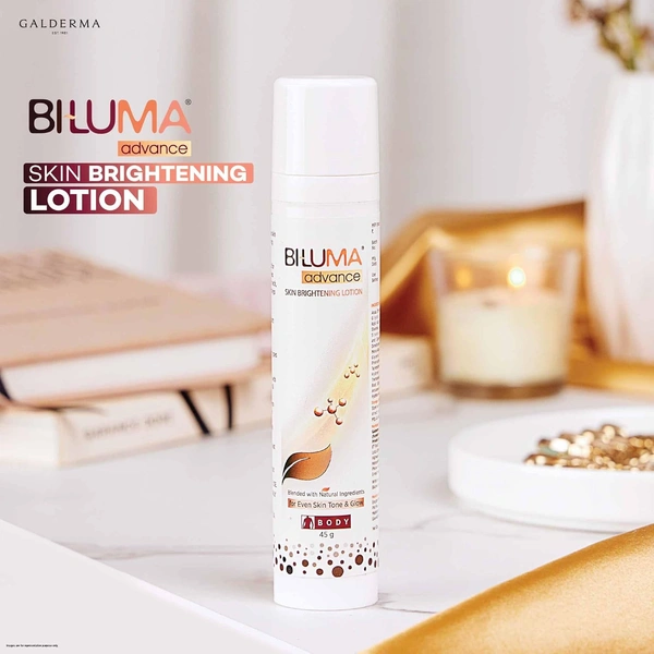Galderma Biluma Advance Skin Brightening Lotion 45gm | Natural Ingredients Blend for Even Tone & Glow | Fades Dark Spots & Pigmentation on Face & Body | Lightweight & Moisturizing