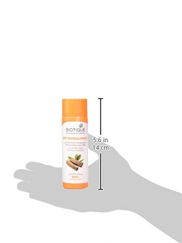Biotique Sun Shield Sandalwood Sunscreen Ultra protecting Lotion 120ml | SPF 50+ UVA/UVB rays | Keeps Skin Soft, Fair and Moisturized | Ayurvedic Sunscreen Lotion | Water Resistant| For All Skin Types|